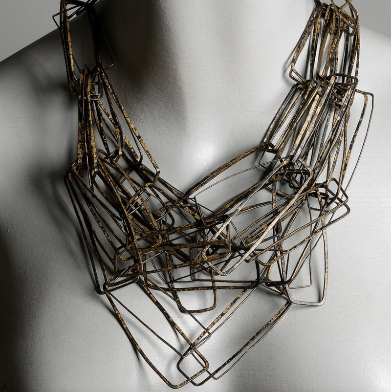 Bronze link necklace