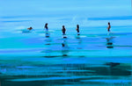 painting of people in the blue ocean