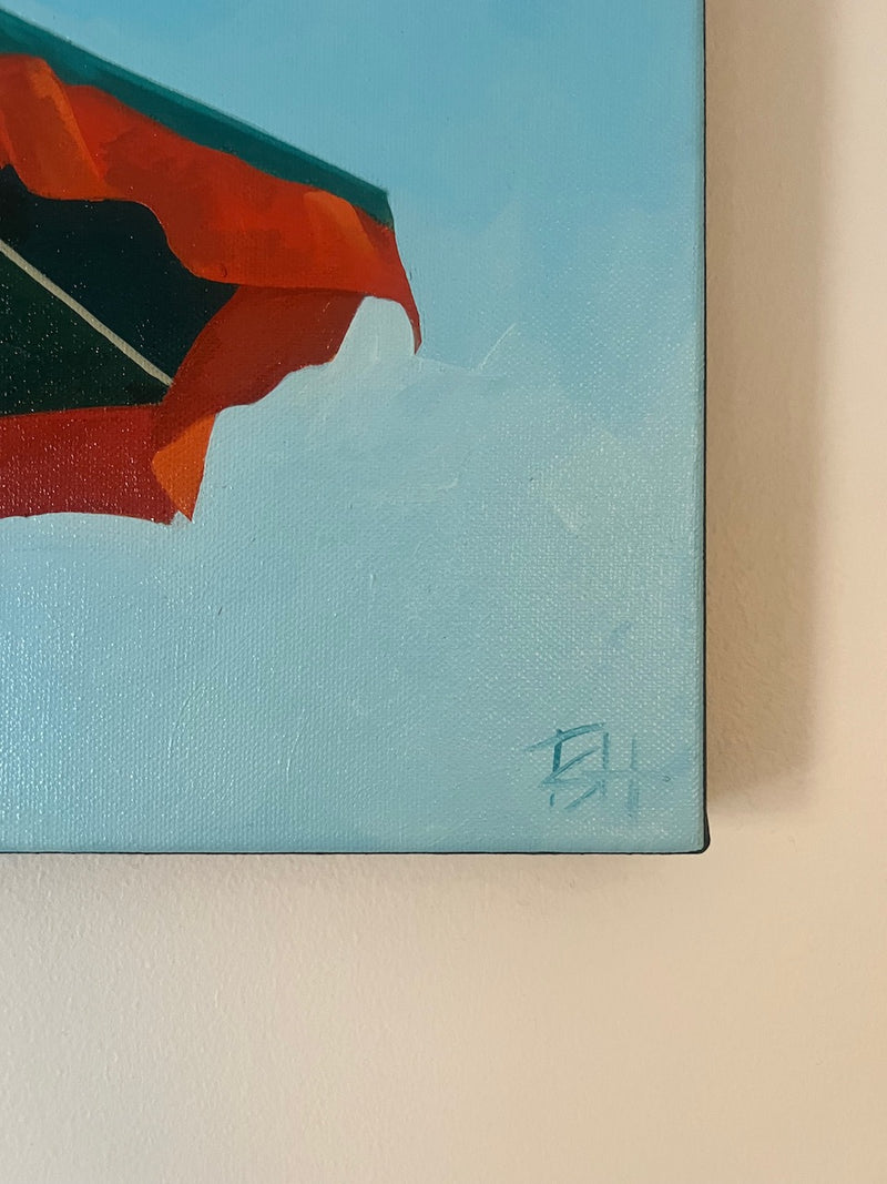 "Orange Striped Umbrella"