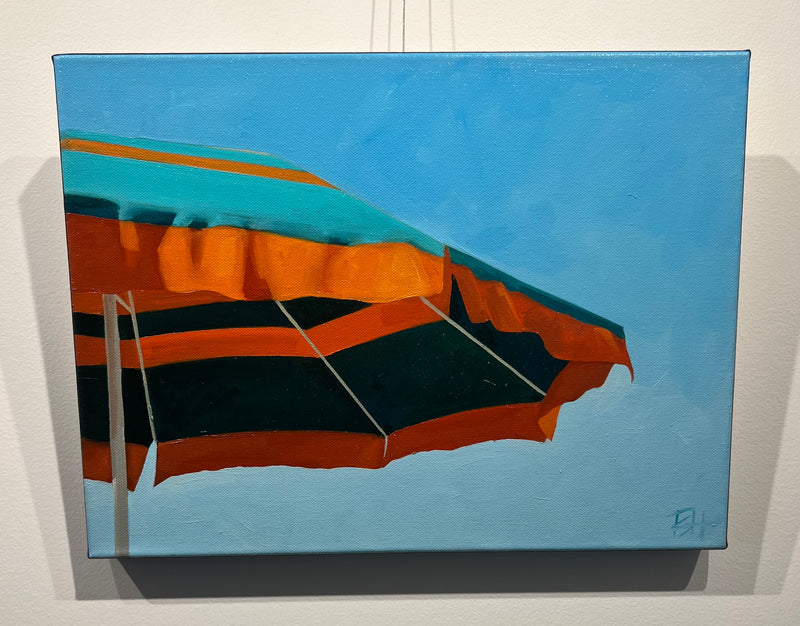 "Orange Striped Umbrella"