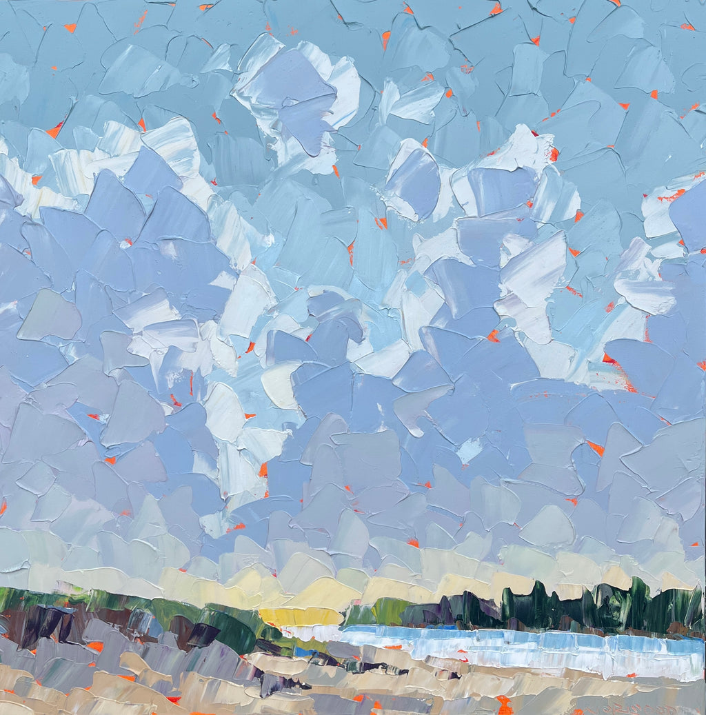 abstract palette knife landscape painting
