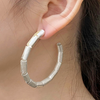 "Open Tube Hoop Earrings"