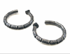 "Open Tube Hoop Earring Oxidized"
