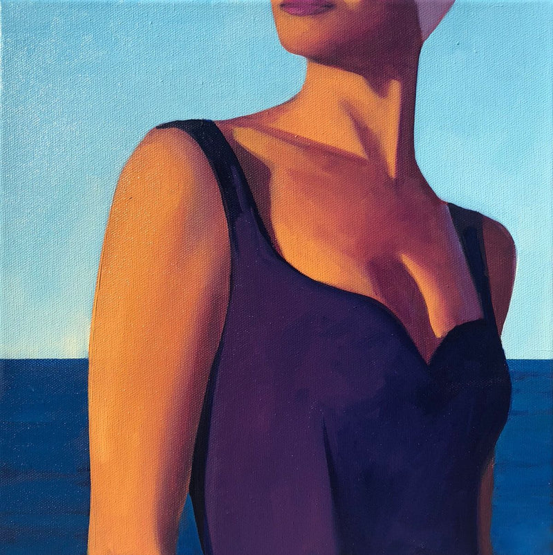 "Swimmer at Sunset"