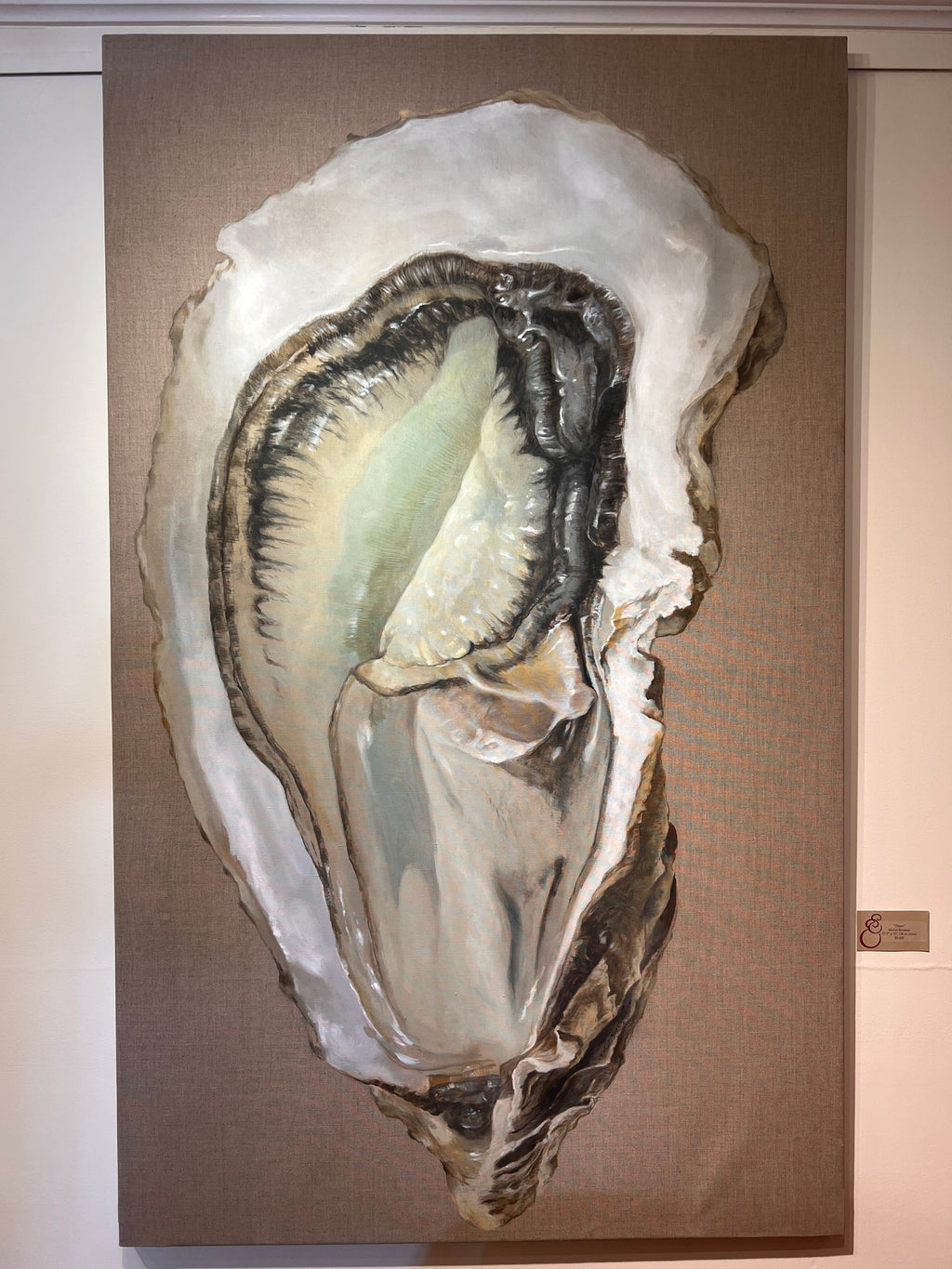 Photorealistic painting of an oyster.