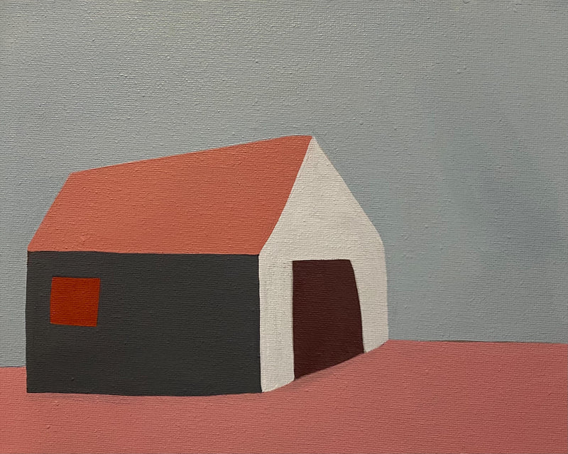 "White and Gray Shed on Beach"