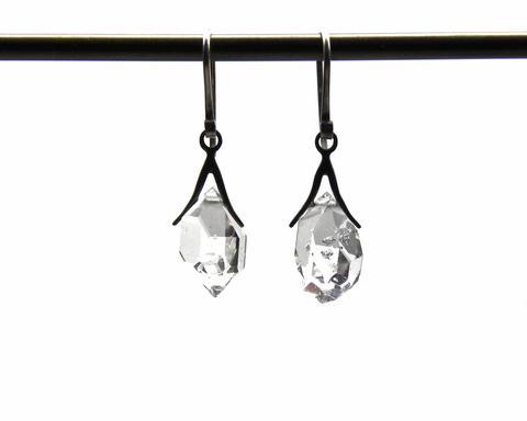 Hannah blount quartz crystal dangle earings