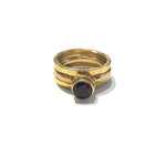 "Garnet 3 Ring Stack"